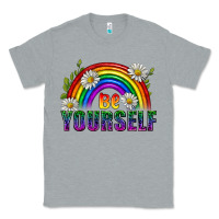 Heather Grey Be Yourself Pride Lgbtq Classic Tee - BundleAndBundleShop