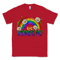 Red Be Yourself Pride Lgbtq Classic Tee - BundleAndBundleShop