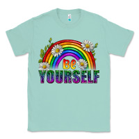 Seafoam Be Yourself Pride Lgbtq Classic Tee - BundleAndBundleShop