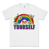 White Be Yourself Pride Lgbtq Classic Tee - BundleAndBundleShop