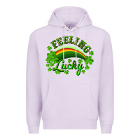 Lilac feeling lucky with rainbow Premium Hoodie - RanaPortraitStore