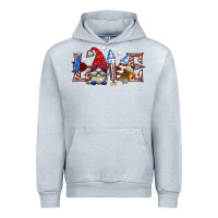 Heather Grey love 4th july with gnome billie wilder Urban Hoodie - texasbilliewilder