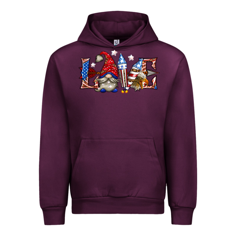 Love 4th July With Gnome Billie Wilder Urban Hoodie by texasbilliewilder | Teevron