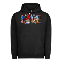 Pigment Black love 4th july with gnome billie wilder Urban Hoodie - texasbilliewilder