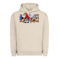 Pigment French Oak love 4th july with gnome billie wilder Urban Hoodie - texasbilliewilder
