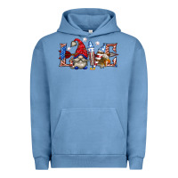Pigment Pebble Blue love 4th july with gnome billie wilder Urban Hoodie - texasbilliewilder