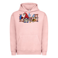 Pigment Salmon love 4th july with gnome billie wilder Urban Hoodie - texasbilliewilder