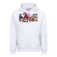 White love 4th july with gnome billie wilder Urban Hoodie - texasbilliewilder
