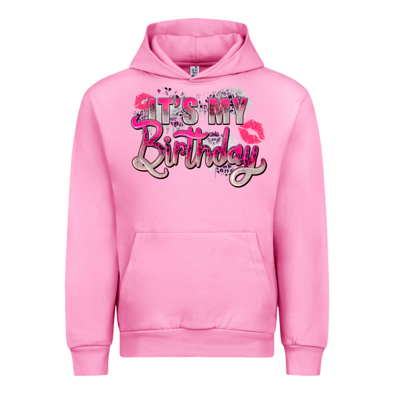 Pink Its My Birthday Urban Hoodie by Zillion Design Studio | Teevron