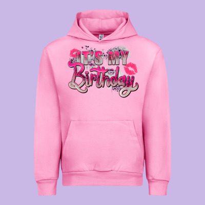 Urban Hoodie pink its my birthday