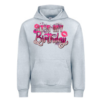 Heather Grey pink its my birthday Urban Hoodie - Zillion Design Studio