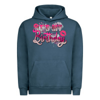Pigment Midnight Navy pink its my birthday Urban Hoodie - Zillion Design Studio