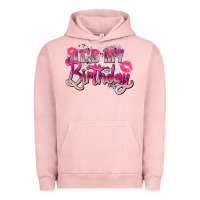 Pigment Salmon pink its my birthday Urban Hoodie - Zillion Design Studio