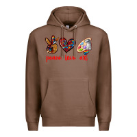 Chestnut peace love art Premium Hoodie - texasbilliewilder