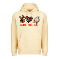 Pina Colada peace love art Premium Hoodie - texasbilliewilder