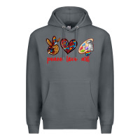 Rock peace love art Premium Hoodie - texasbilliewilder