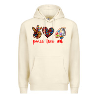Sandshell peace love art Premium Hoodie - texasbilliewilder