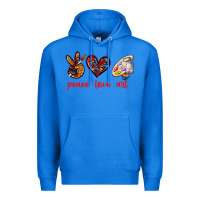 True Royal peace love art Premium Hoodie - texasbilliewilder