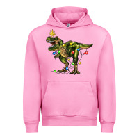 Fuchsia Pink tree rex christmas Urban Hoodie - Zillion Design Studio