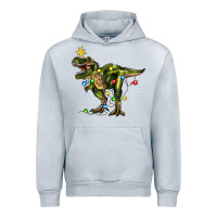 Heather Grey tree rex christmas Urban Hoodie - Zillion Design Studio