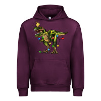 Mauve Wine tree rex christmas Urban Hoodie - Zillion Design Studio
