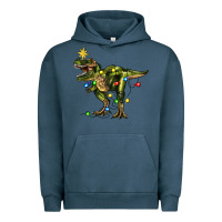 Pigment Midnight Navy tree rex christmas Urban Hoodie - Zillion Design Studio