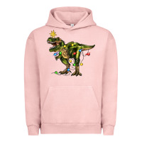 Pigment Salmon tree rex christmas Urban Hoodie - Zillion Design Studio
