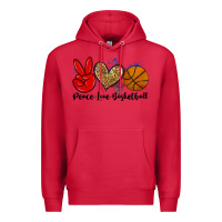 Cardinal peace love basketball Premium Hoodie - Zillion Design Studio