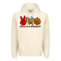 Sandshell peace love basketball Premium Hoodie - Zillion Design Studio