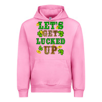 Fuchsia Pink st patricks day lets get lucked up Urban Hoodie - RanaPortraitStore