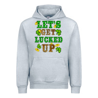 Heather Grey st patricks day lets get lucked up Urban Hoodie - RanaPortraitStore