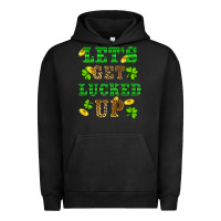 Pigment Black st patricks day lets get lucked up Urban Hoodie - RanaPortraitStore