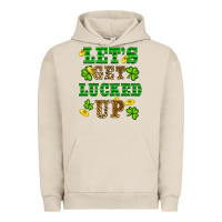 Pigment French Oak st patricks day lets get lucked up Urban Hoodie - RanaPortraitStore