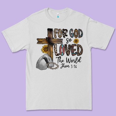 For God So Loved The World Jhon Premium Tee Designed By Cowhidedigitalart