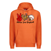 Carrot peace love baseball Premium Hoodie - Zillion Design Studio