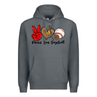 Rock peace love baseball Premium Hoodie - Zillion Design Studio