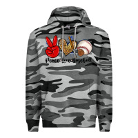 Slate Camo peace love baseball Premium Hoodie - Zillion Design Studio