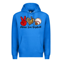 True Royal peace love baseball Premium Hoodie - Zillion Design Studio