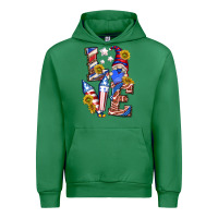 Emerald love 4th of july with gnome Urban Hoodie - texasbilliewilder