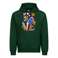 Forest Green love 4th of july with gnome Urban Hoodie - texasbilliewilder