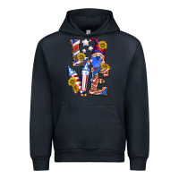Navy love 4th of july with gnome Urban Hoodie - texasbilliewilder