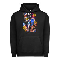 Pigment Black love 4th of july with gnome Urban Hoodie - texasbilliewilder