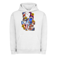 Pigment Lunar Rock love 4th of july with gnome Urban Hoodie - texasbilliewilder