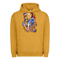 Pigment Peanut Butter love 4th of july with gnome Urban Hoodie - texasbilliewilder