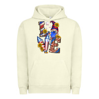 Pigment Pistachio love 4th of july with gnome Urban Hoodie - texasbilliewilder