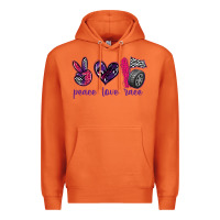 Carrot peace love race Premium Hoodie - texasbilliewilder