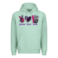 Seafoam peace love race Premium Hoodie - texasbilliewilder