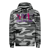 Slate Camo peace love race Premium Hoodie - texasbilliewilder