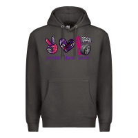 Smoke peace love race Premium Hoodie - texasbilliewilder