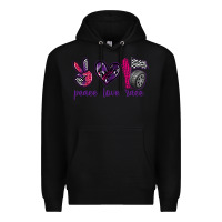 Black peace love race Premium Hoodie - texasbilliewilder